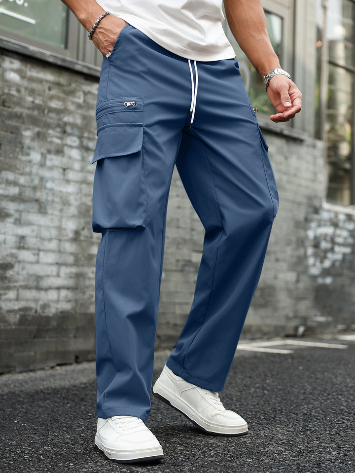 Herren Multifunktionale Cargo-Hose mit Taschen und elastischem Bund Echo Archiv