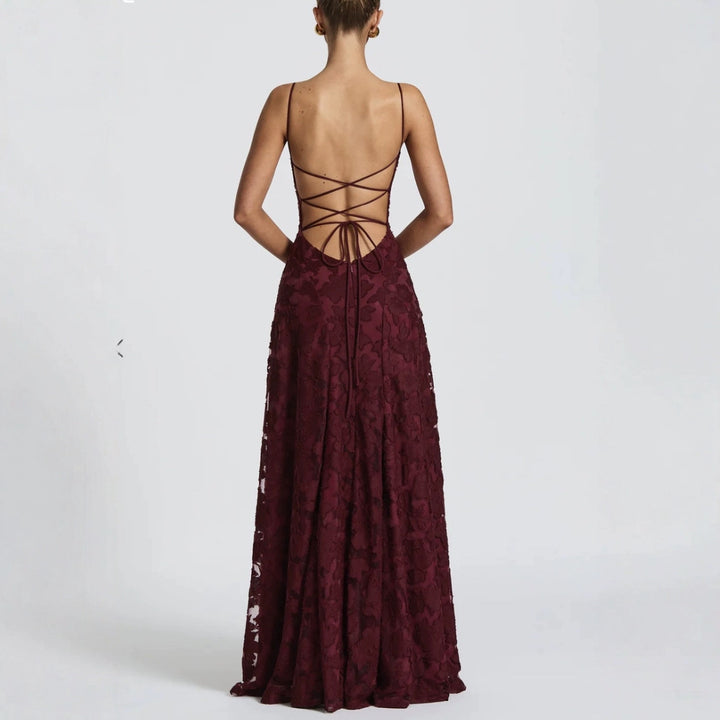 Damen Maxikleid mit floralen Spitzenapplikationen Echo Archiv