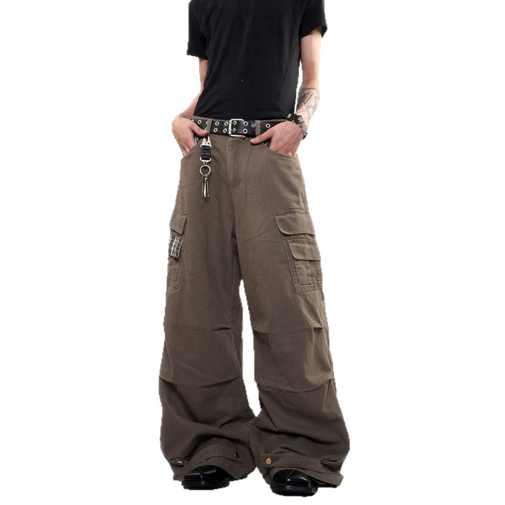 Herren Weitgeschnittene Cargo-Hose mit Taschen Echoarchiv
