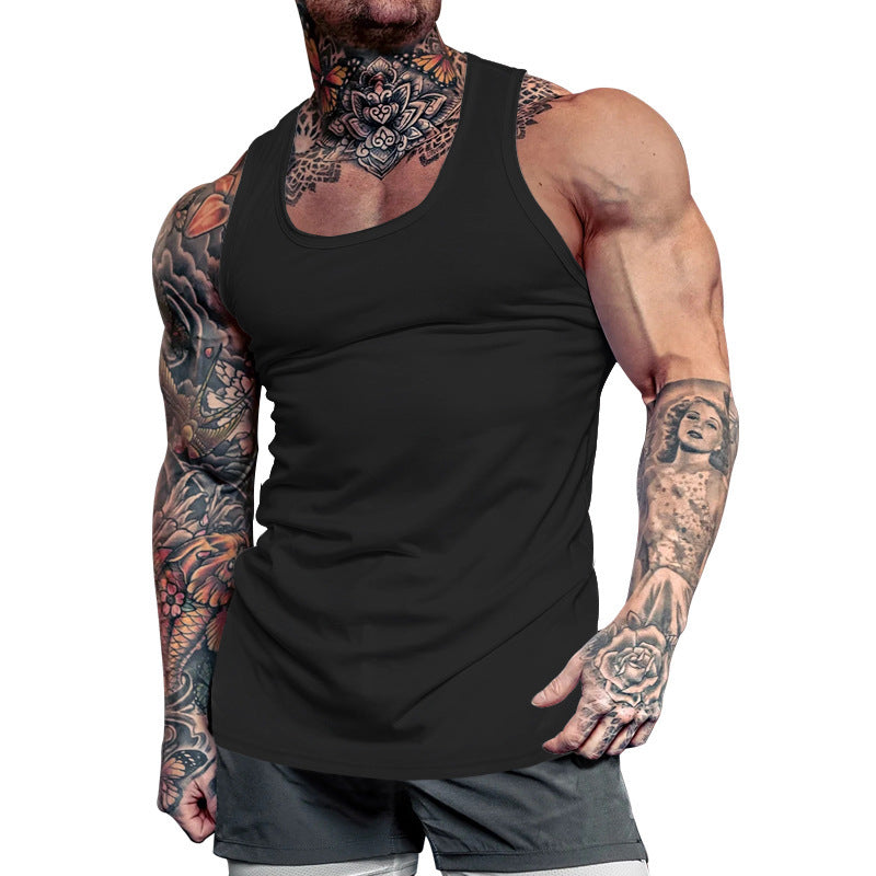 Herren Ärmelloses Sport-Tanktop aus atmungsaktivem Baumwollmix mit feuchtigkeitsableitenden Eigenschaften Echoarchiv