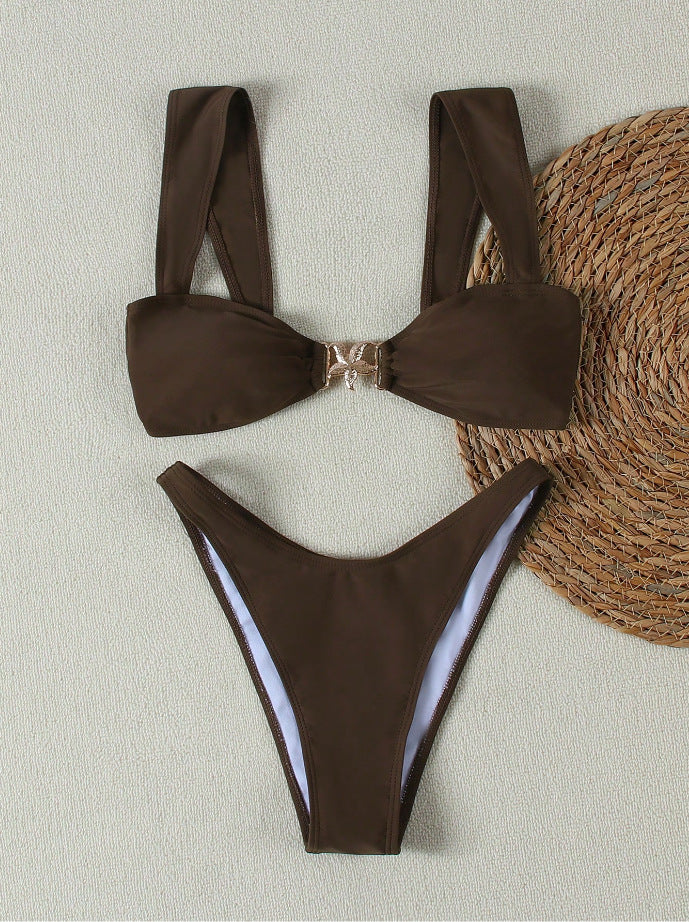 Damen Bikini-Set mit elegantem Knoten-Detail und hochwertigem Bindemuster Echo Archiv