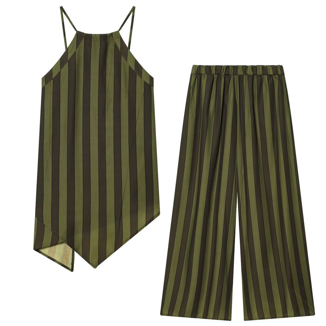 Damen elegante, weite Hose im modernen Streifenlook Echo Archiv