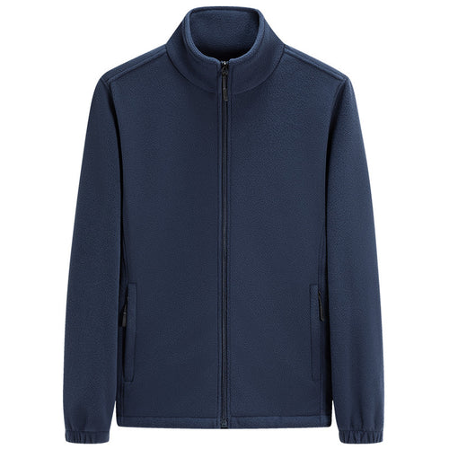 Unisex Leichte Fleece-Zipjacke mit Stehkragen, Elastikbündchen & Clean-Design Echoarchiv