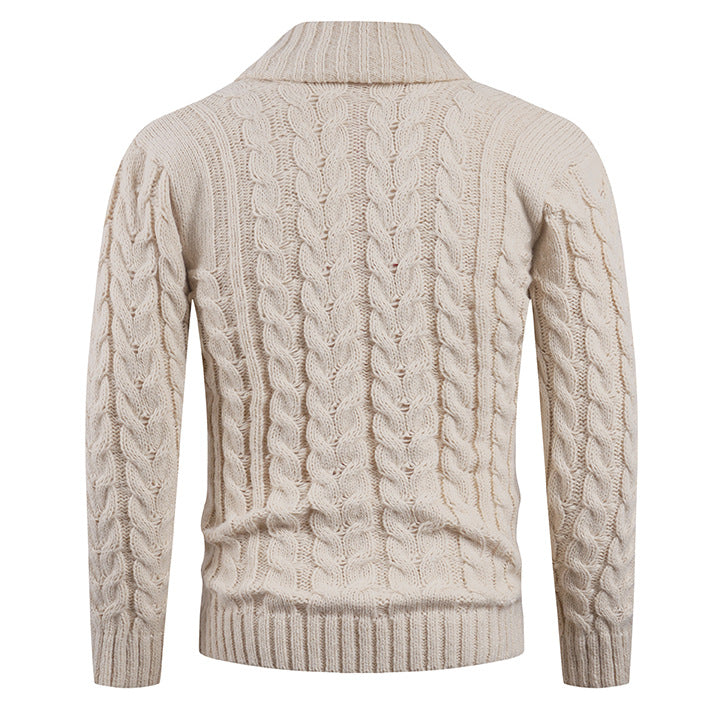 Herren Strickjacke mit Zopfmuster und schickem Schalkragen Echoarchiv