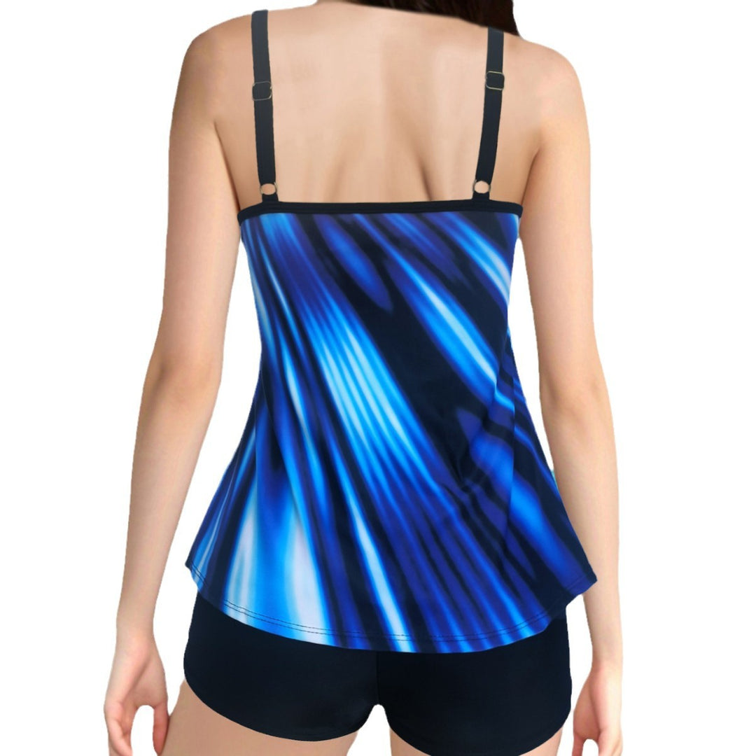 Damen Sportliches Tankini-Set mit stylischen Shorts Echo Archiv