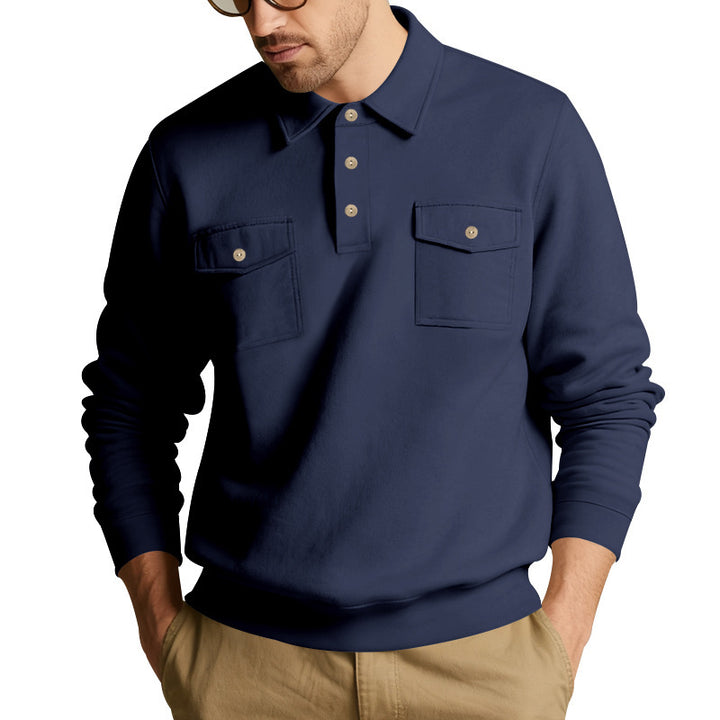 Herren Poloshirt mit Brusttaschen und Knopfleiste Echoarchiv