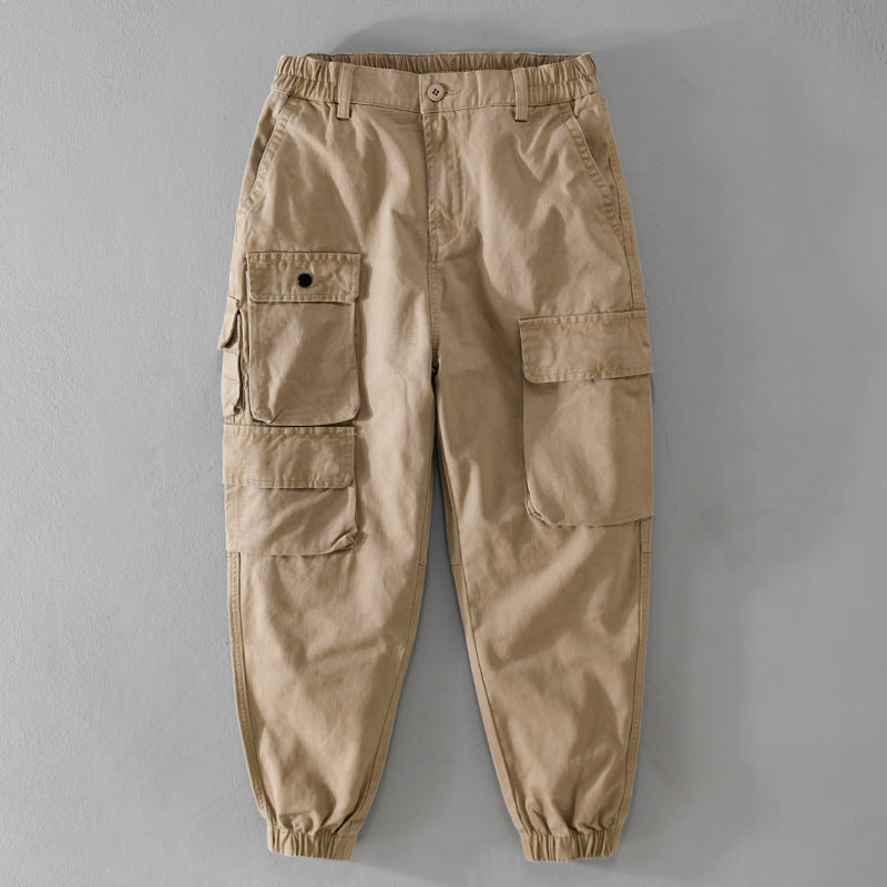 Herren Utility-Cargo-Jogger mit verstärkten Beintaschen und elastischem Knöchelbund Echoarchiv