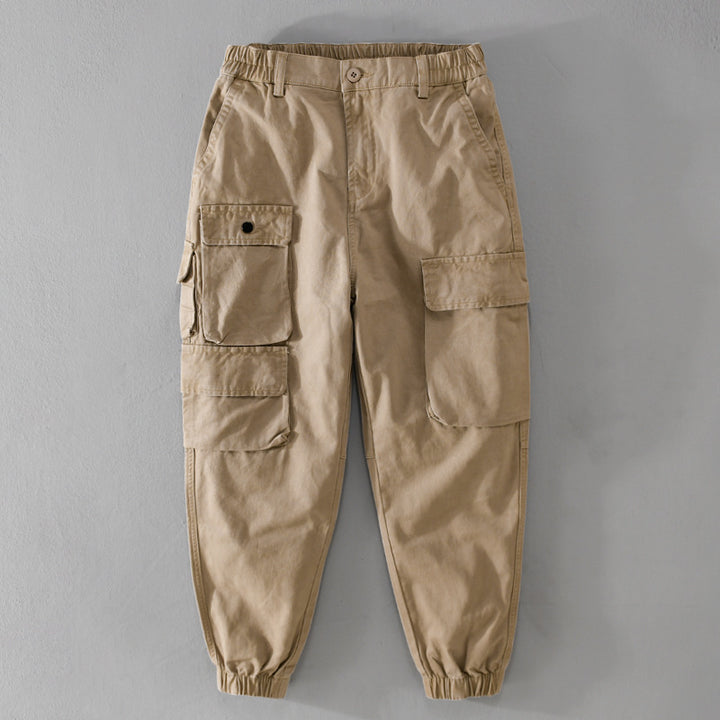 Herren Utility-Cargo-Jogger mit verstärkten Beintaschen und elastischem Knöchelbund Echoarchiv