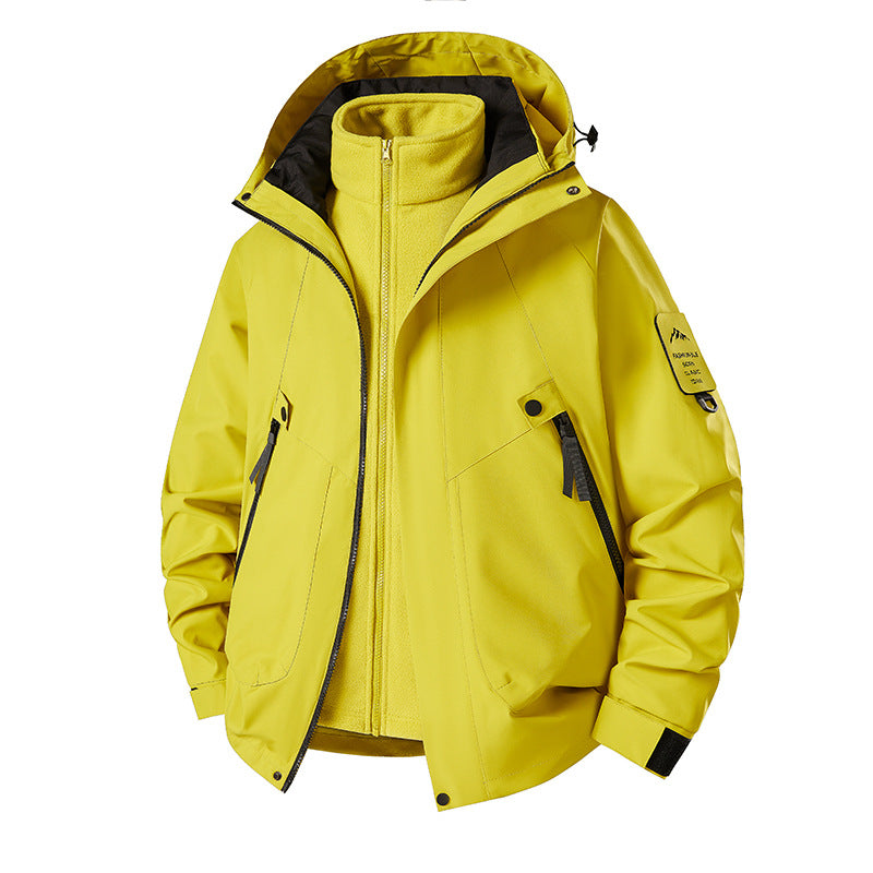 Herren 3‑in‑1 Softshell-Parka mit abnehmbarer Fleece-Innenjacke und technischer Kapuze Echo Archiv