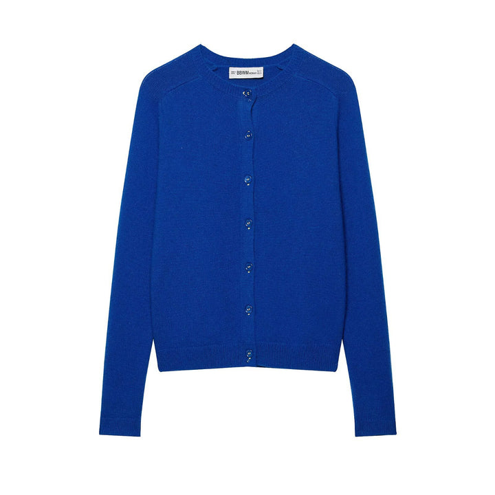 Damen Feinstrick-Cardigan mit Rundhalsausschnitt und durchgehender Knopfleiste Echoarchiv