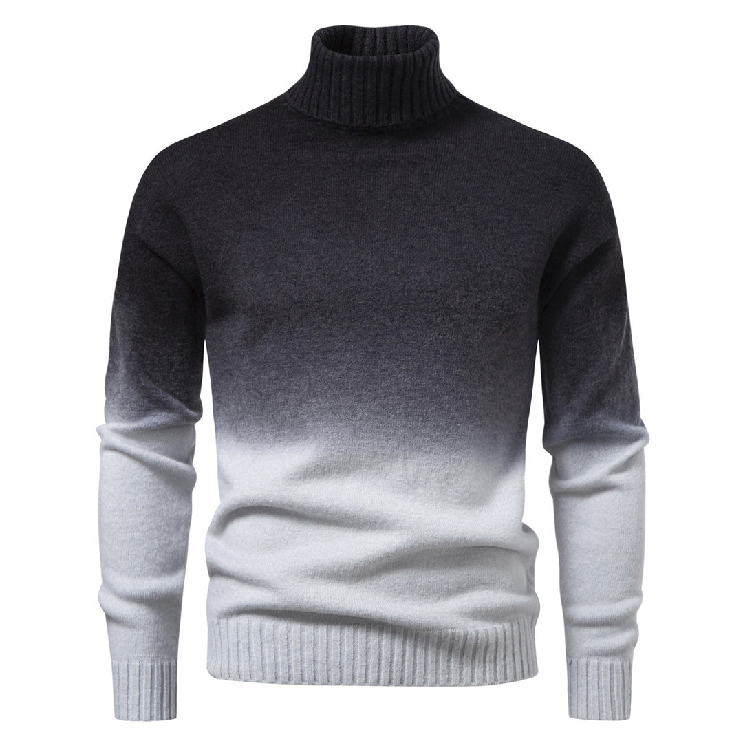 Herren Rollkragenpullover mit sanftem Farbverlauf und Feinstrick-Qualität Echo Archiv