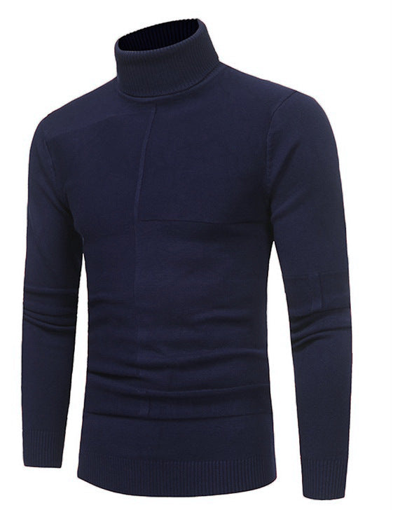 Herren Hochwertiger Rollkragenpullover aus weichem Strick Echoarchiv