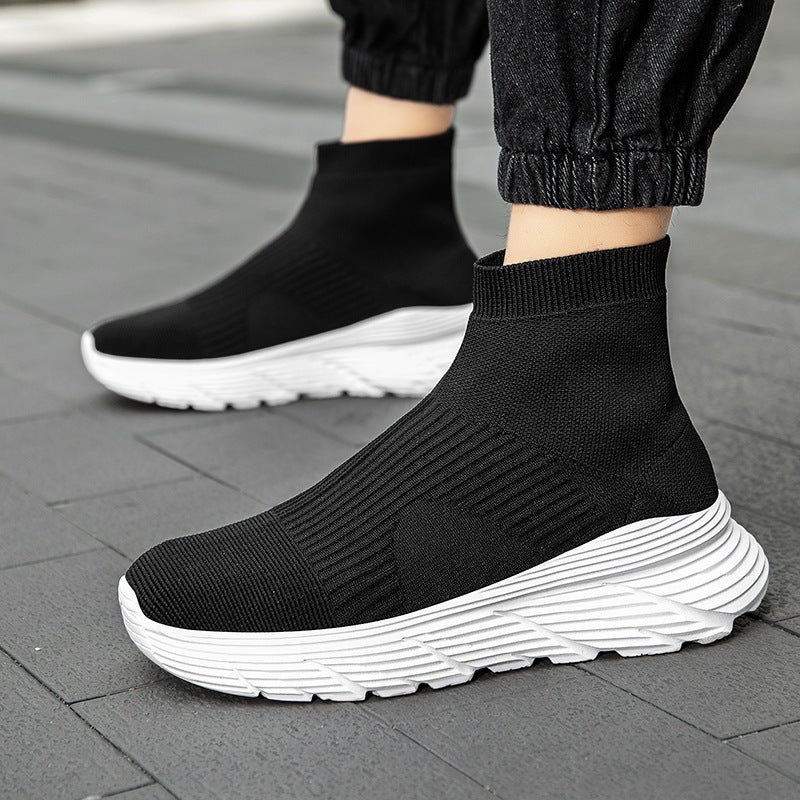 Damen nan nahtloser Strick-Freizeitsneaker mit sockenkragen und stoßdämpfender Profilsohle Echo Archiv