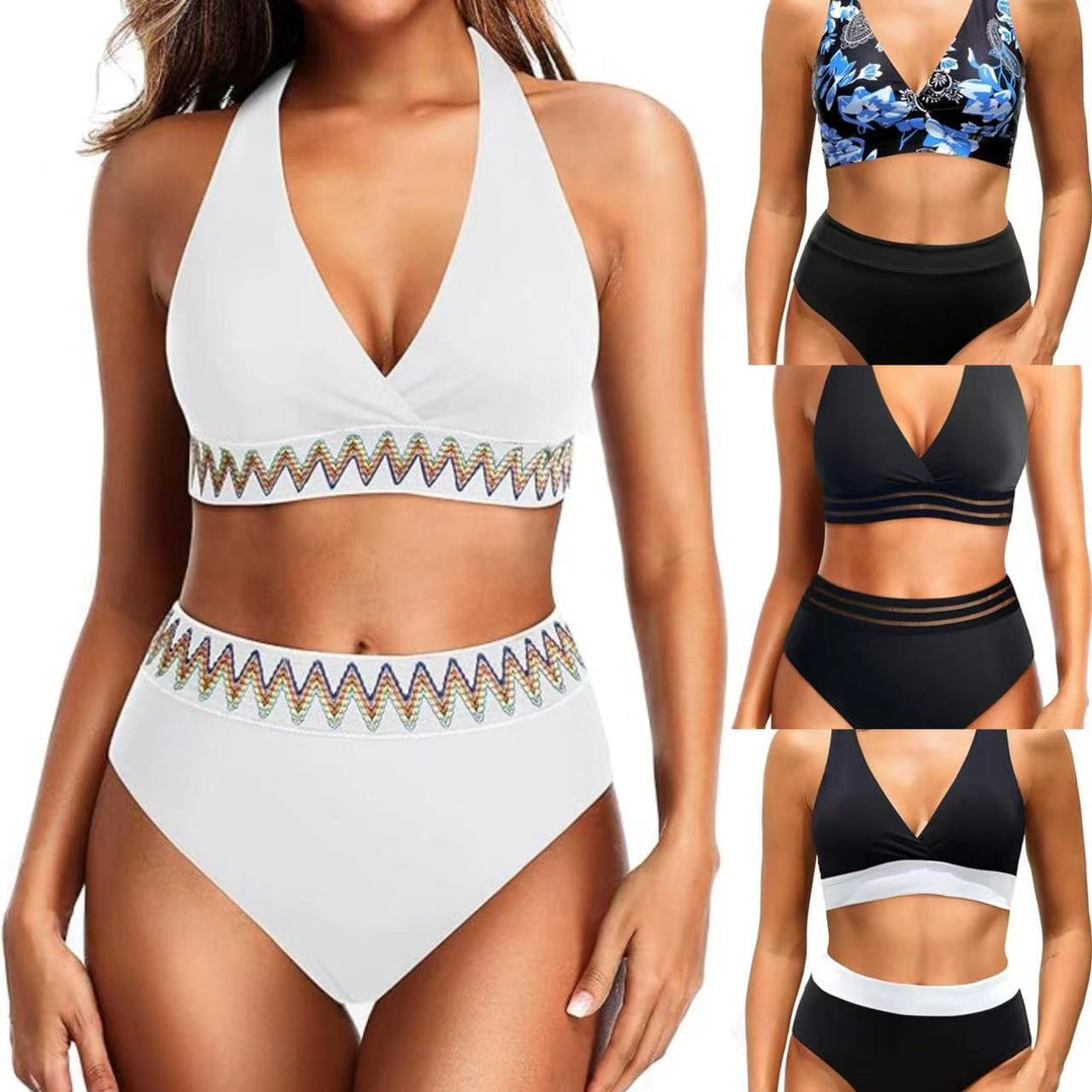 Damen Sportlicher hochtaillierter Bikini Echo Archiv