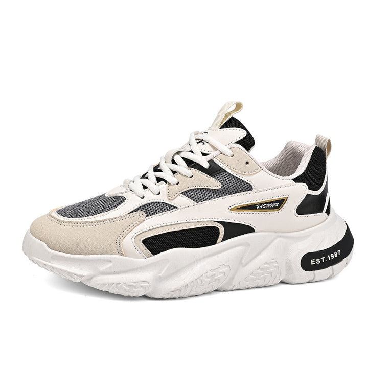 Herren modische Chunky-Sneaker mit verstärkten Overlays, atmungsaktiver Meshkonstruktion und gedämpfter EVA-Plateausohle – Norré