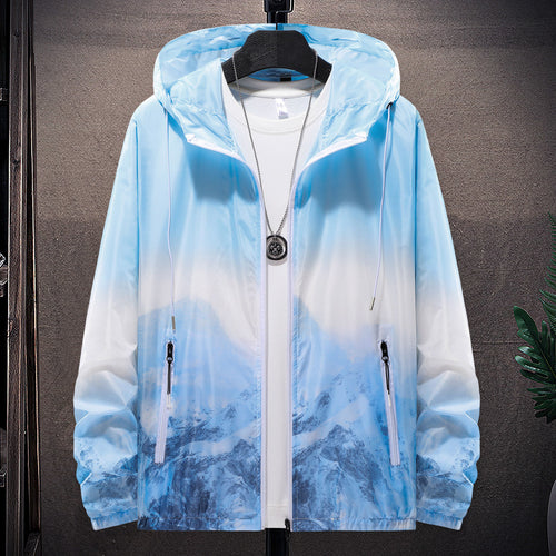 Herren Wind- und wasserfeste leichte Jacke mit einstellbarer Kapuze und reflektierenden Details Echoarchiv