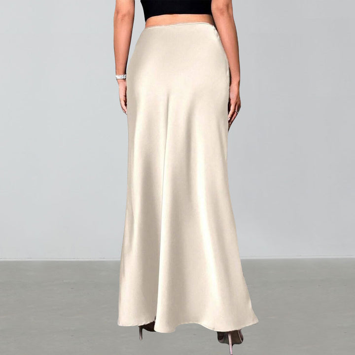 Damen Eleganter Maxirock mit schwingendem Schnitt und hohem Bund Echo Archiv