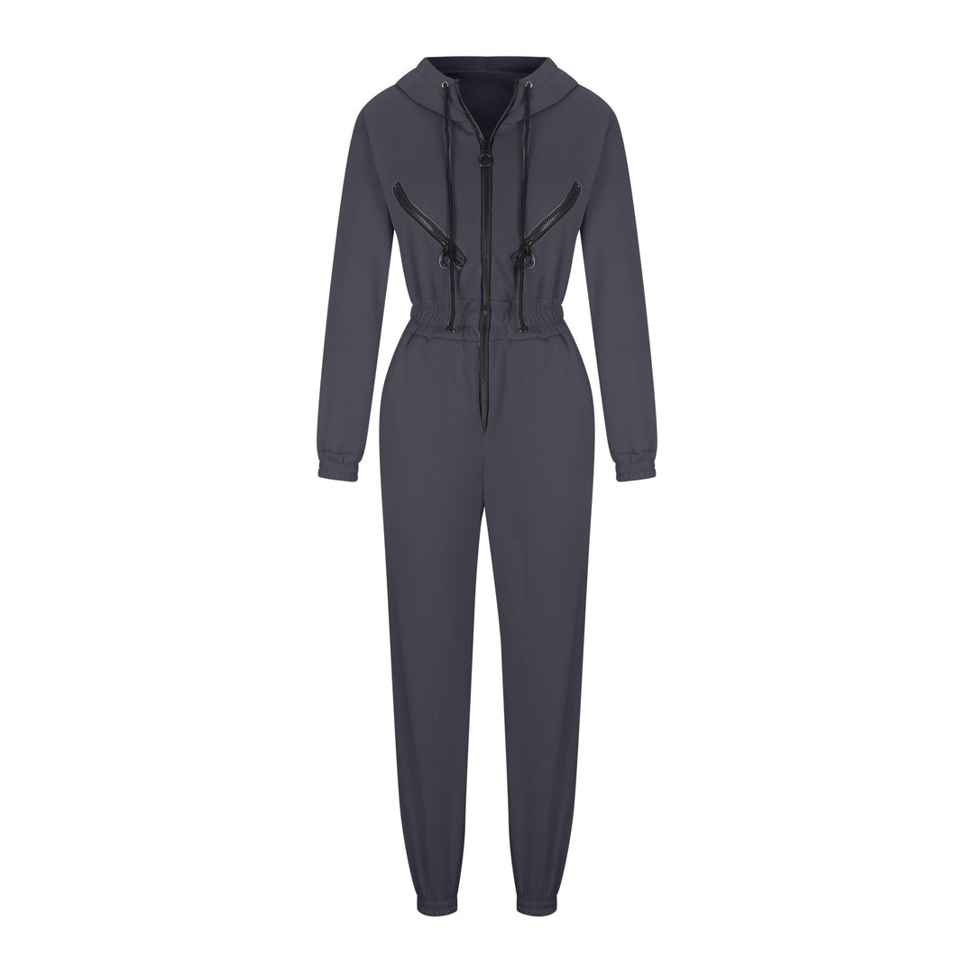 Damen nan kurzes Halbzip-Loungewear-Set mit elastischem Taillenbund und oversized Schnitt Echo Archiv