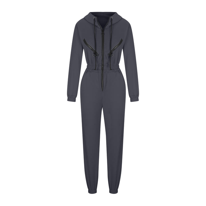 Damen nan kurzes Halbzip-Loungewear-Set mit elastischem Taillenbund und oversized Schnitt Echo Archiv