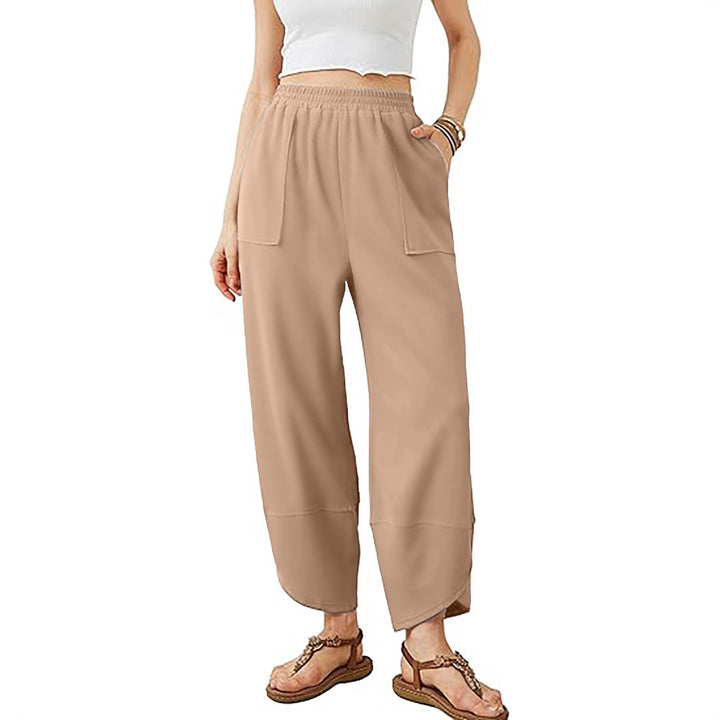Damen Culotte-Hose mit elastischem Bund und aufgesetzten Taschen Echoarchiv