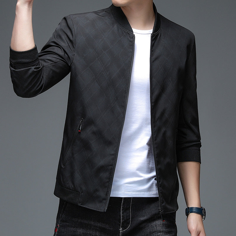 Herren modische Bomberjacke mit innovativem Strukturdesign Echoarchiv