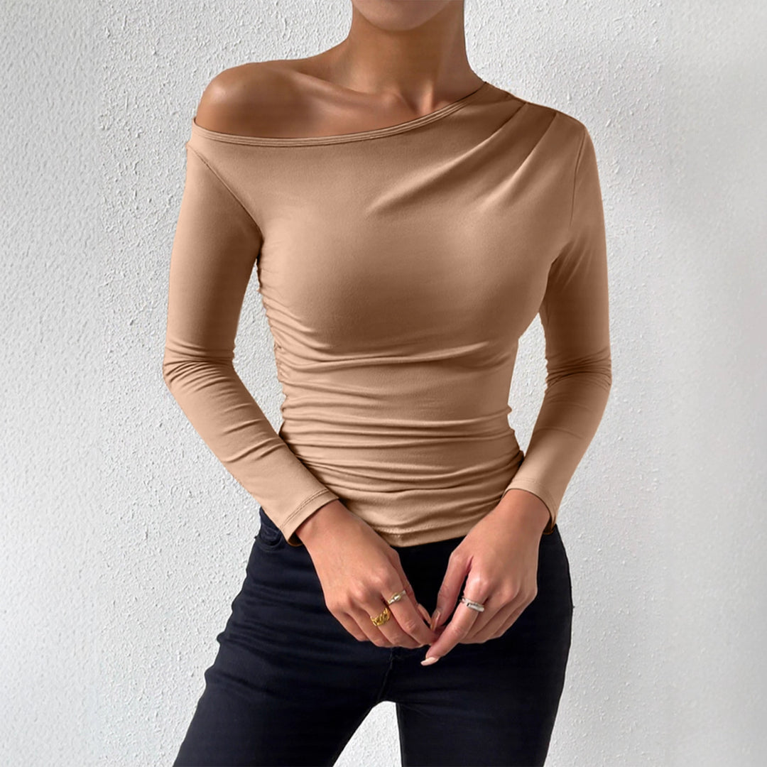 Damen Langarmshirt mit asymmetrischem Ausschnitt und figurformendem Schnitt Echo Archiv