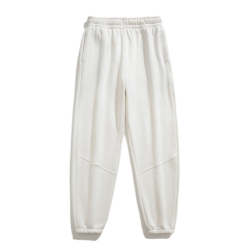 Herren Fleece-Jogginghose mit tapered Schnitt, elastischem Kordelbund & Knie-Paneelen Echoarchiv