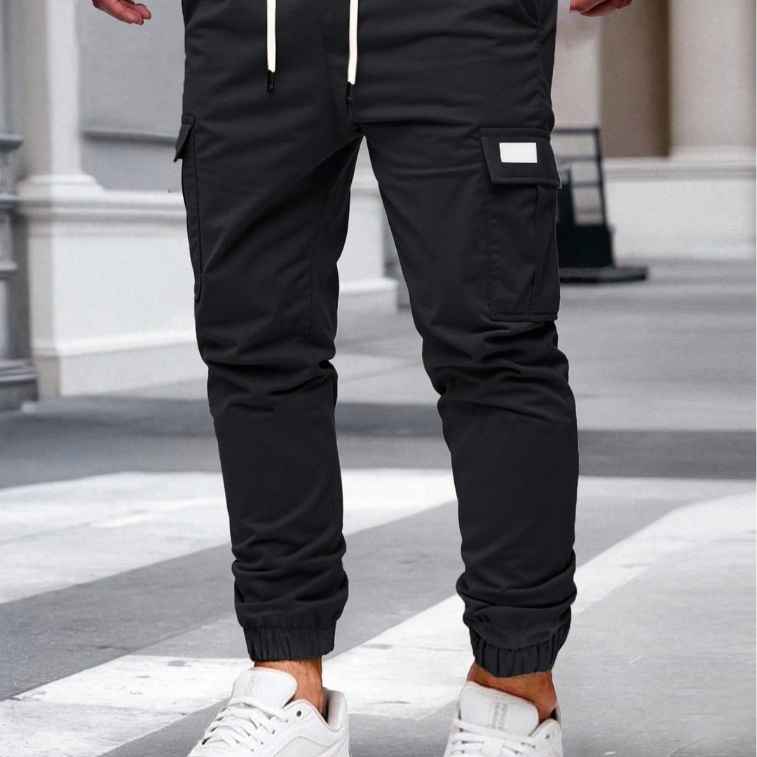 Herren Cargo-Hose mit elastischem Bund und multifunktionalen Taschen Echoarchiv
