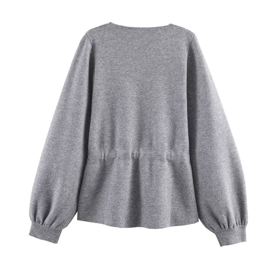 Damen Feinstrick-Pullover mit Tunnelzug‑Taillenband und Ballonärmeln Echo Archiv
