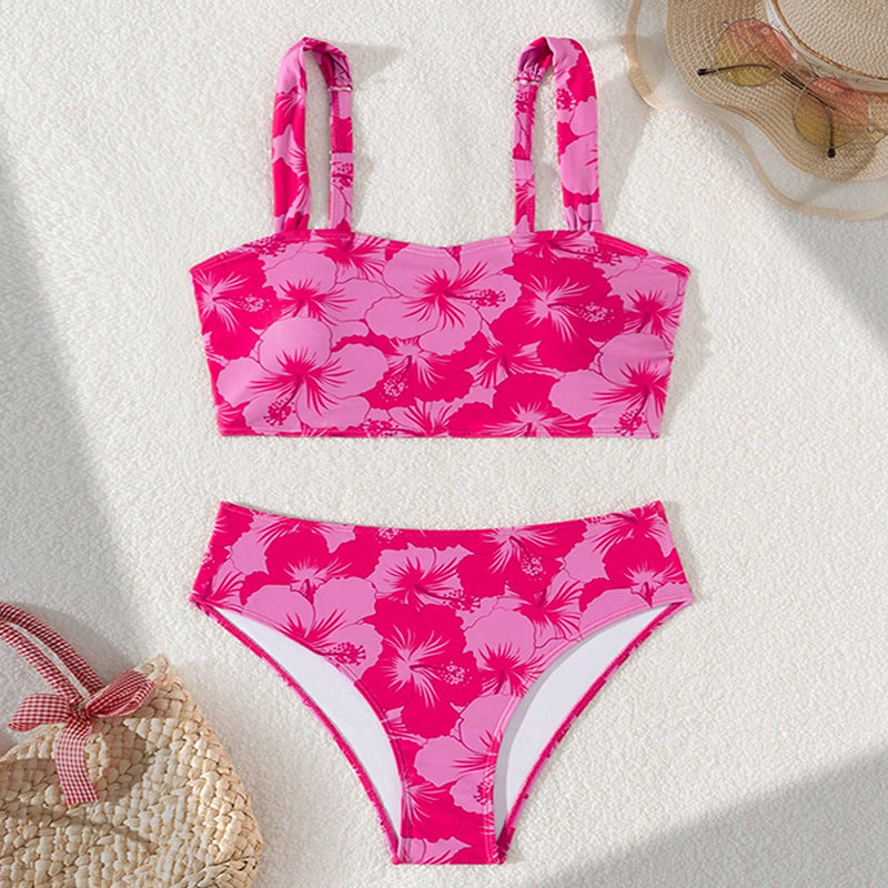 Damen Bikini-Set mit floralem Design und hohem Bund Echo Archiv