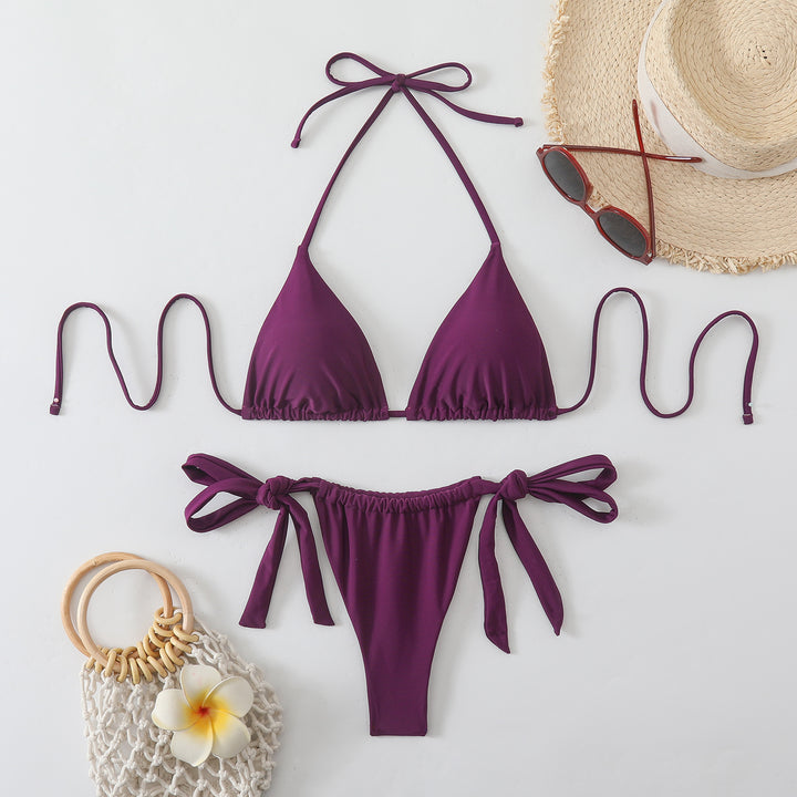 Damen Triangel-Bikini-Set mit verstellbaren Trägern und elegantem Knotendesign Echo Archiv