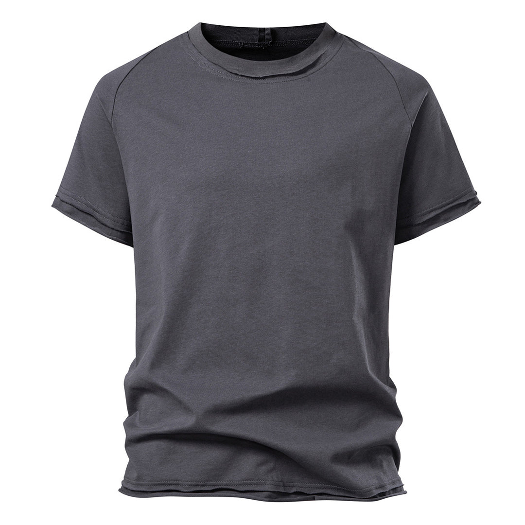 Herren lässiges Kurzarmshirt mit modischem Schnitt und atmungsaktiver Baumwolle Echoarchiv