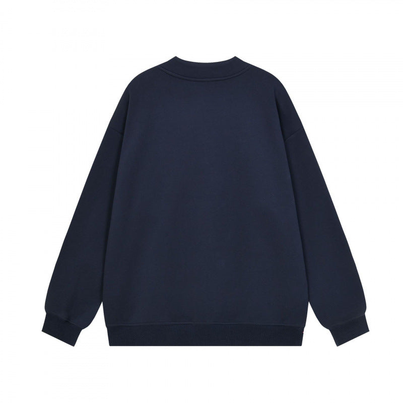 Unisex Oversize-Sweatshirt mit halbem Reißverschluss und geripptem Saum Echo Archiv