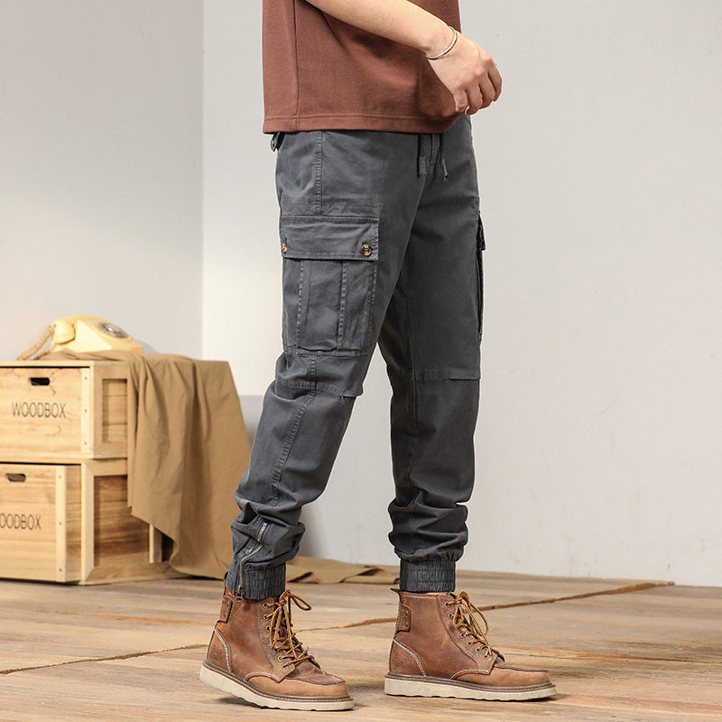 Herren Cargo-Hose mit multifunktionalen Taschen und elastischem Abschluss Echoarchiv