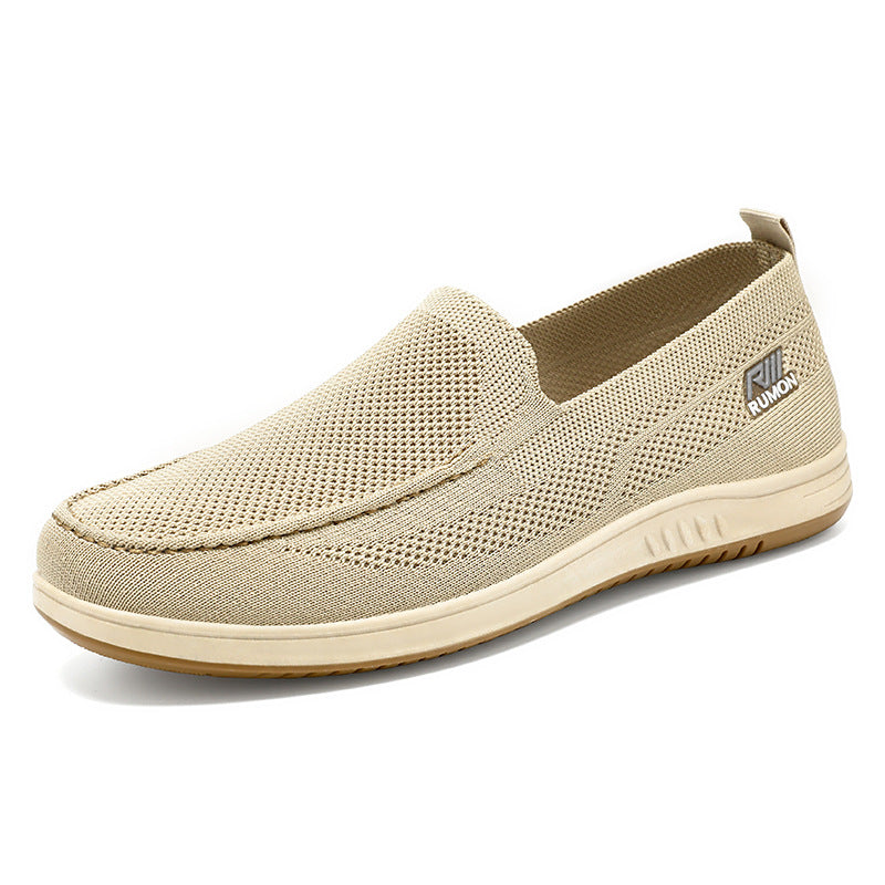 Herren nan leichtgewichtiger Mesh-Mokassin-Slipper mit nahtlosem Strickoberteil, Memory-Komforteinlage und rutschfester Flexsohle Echo Archiv