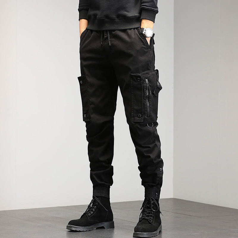 Herren Cargohose mit stylischen Reißverschlusstaschen und elastischem Bund Echoarchiv