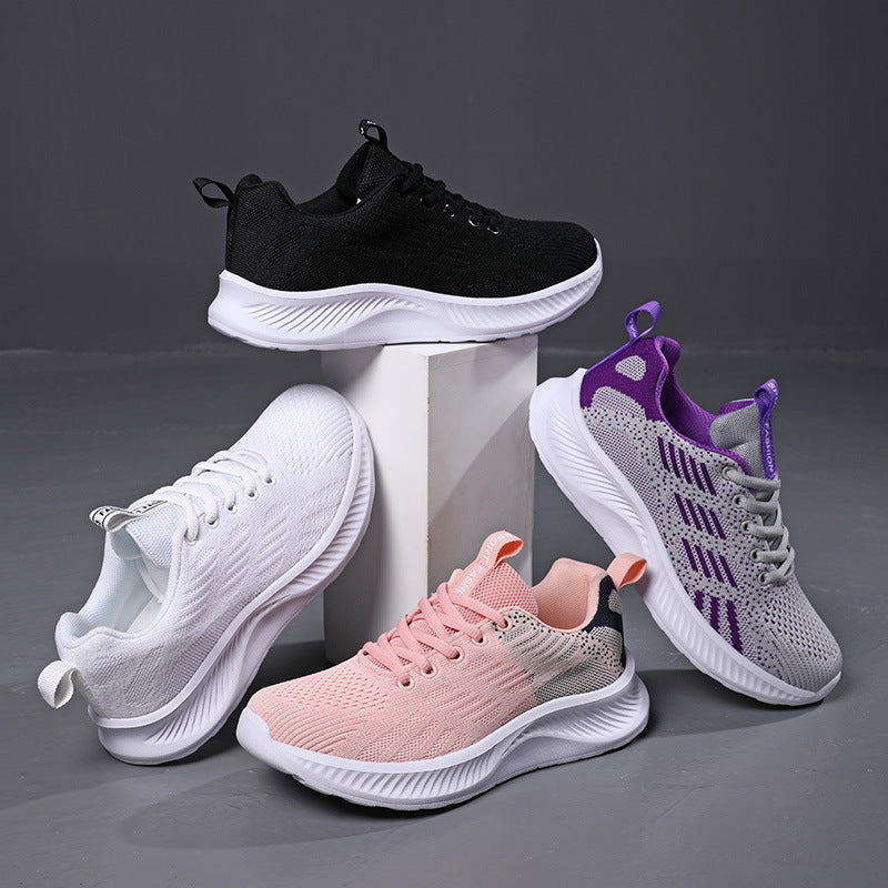Damen nan ultraleichter Strick-Freizeitsneaker mit ergonomischer Dämpfungskernsohle und Zuglasche Echo Archiv