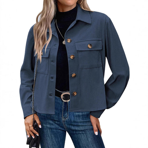 Damen Cordjacke mit zwei Brusttaschen Echoarchiv
