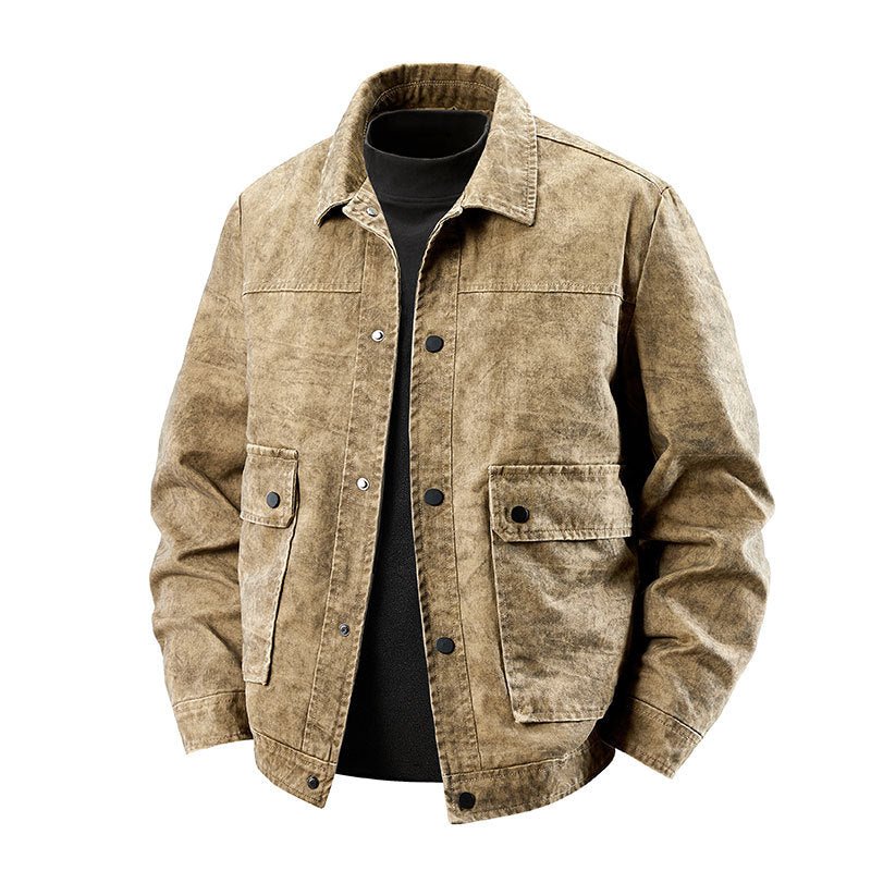 Herren lässige Denimjacke mit praktischen Taschen Echoarchiv