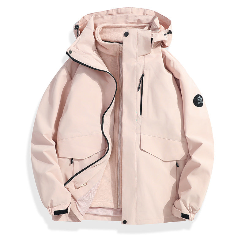 Herren Leichte Softshell-Regenjacke mit herausnehmbarem Fleecefutter, versiegelten Nähten und Multifunktions‑Taschen Echo Archiv