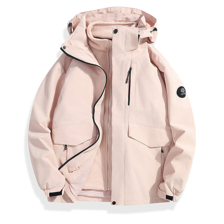Herren Leichte Softshell-Regenjacke mit herausnehmbarem Fleecefutter, versiegelten Nähten und Multifunktions‑Taschen Echo Archiv