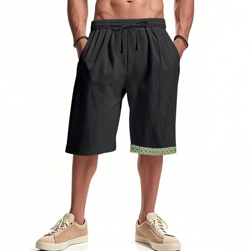 Herren lässige Bermudashorts mit elastischem Bund und Kordelzug Echoarchiv