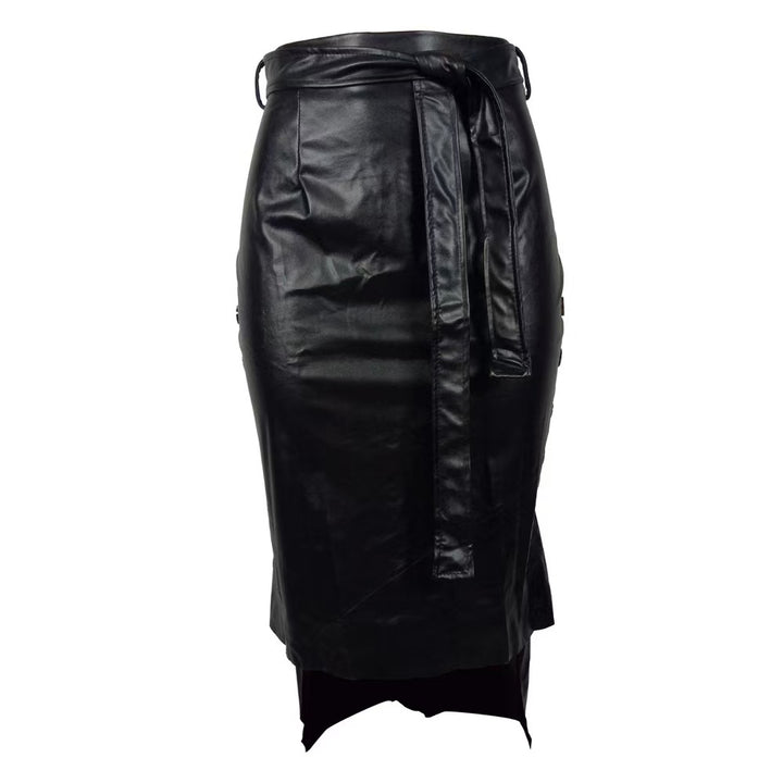 Damen Eleganter Kunstleder Bleistiftrock Echo Archiv