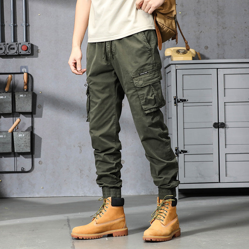 Herren Cargo-Joggerhose mit Tunnelzug, Multifachtaschen und geripptem Knöchelabschluss Echo Archiv