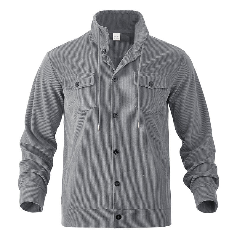 Herren Cordjacke mit verstellbarem Kordelzug und praktischen Brusttaschen Echoarchiv