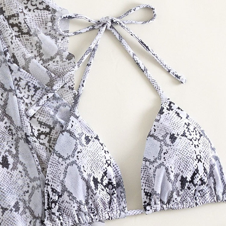 Damen Triangel-Bikini mit schicker Schlangeffekt-Wickelhose Echo Archiv