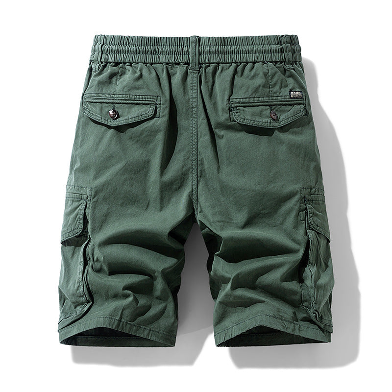 Herren Cargo-Shorts im lässigen Outdoor-Stil mit vielseitigen Taschen und elastischem Bund Echoarchiv