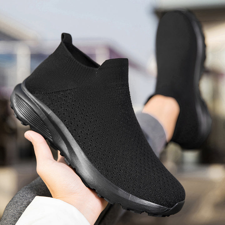 Unisex nan elastischer Strick-Schlupfschuh mit konturierter viskoelastischer Innensohle und rutschfester stoßdämpfender Laufsohle Echo Archiv