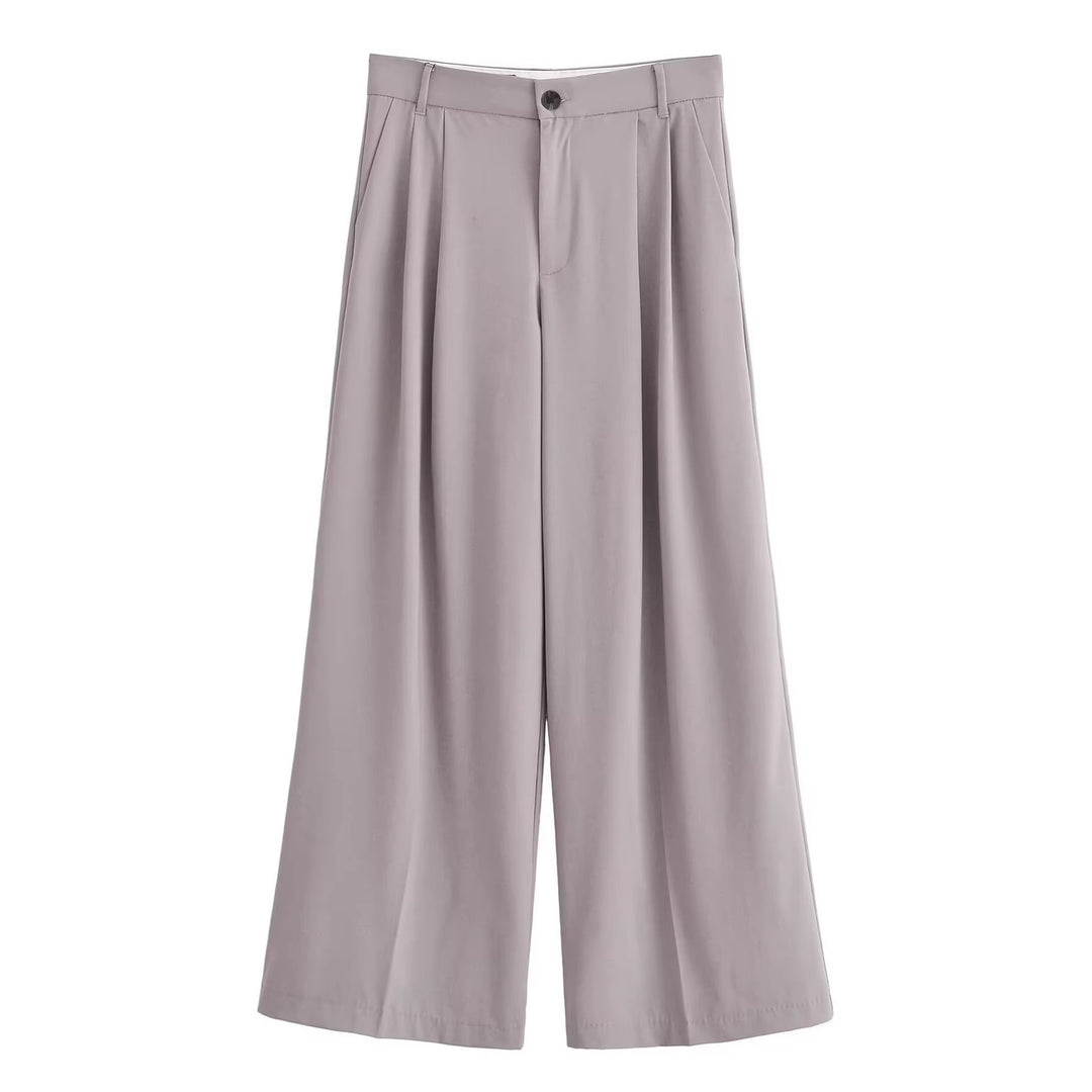 Damen Weite Bundfaltenhose im Palazzo‑Stil mit hoher Taille Echo Archiv