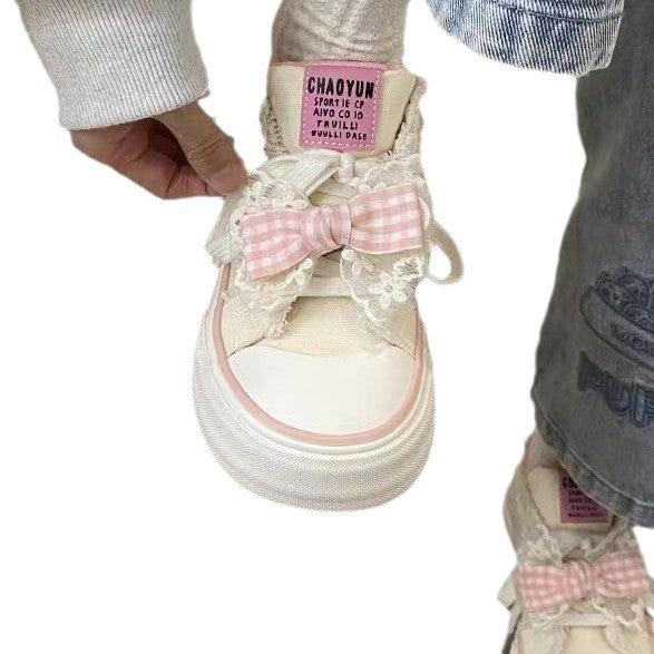 Damen Sneaker mit verspielten Schleifen-Details und rutschfester Sohle Echo Archiv